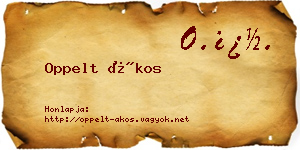 Oppelt Ákos névjegykártya