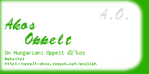 akos oppelt business card